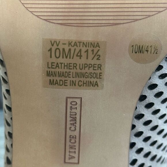 Vince Camuto Katnina Perforated Nubuck Open Toe Booties - Picture 10 of 10